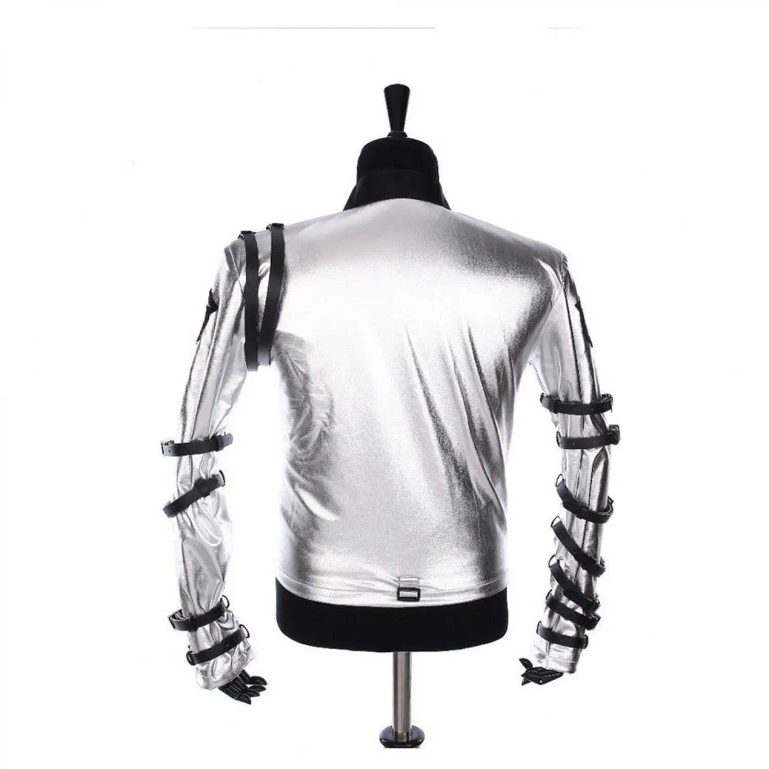 Michael Jackson Bad Tour Jacket - Punk Style Silver Bodysuit